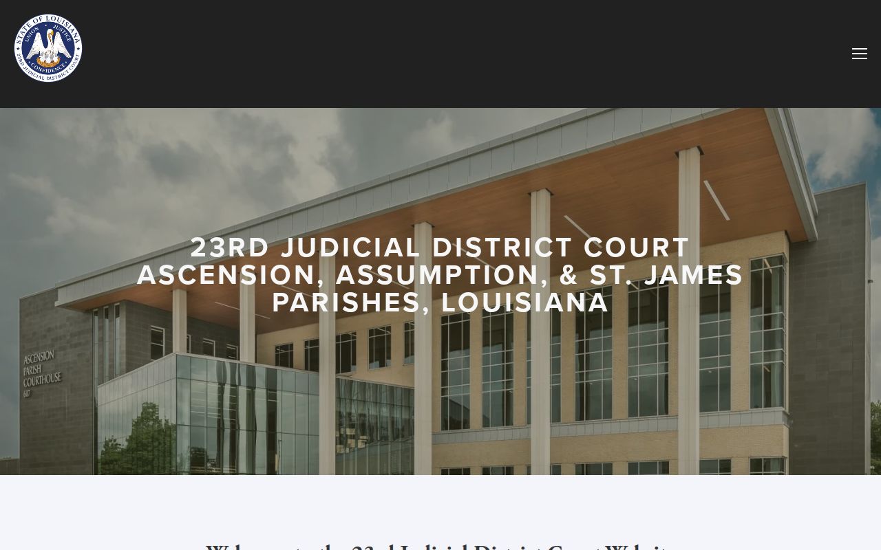 Assumption Parish bench warrant case routing at the Twenty-Third Judicial District Court